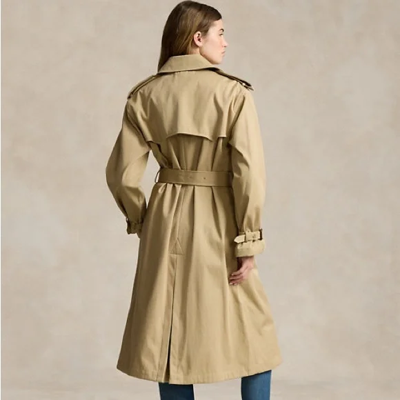 Lauren Ralph Lauren Twill Double-Breasted Belted Trench Coat